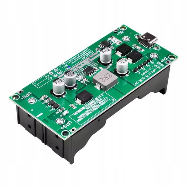 Mini UPS 5V USB-C Modul – Nødstrøm til 2X18650 | Automatisk Skift | til Raspberry Pi, Router