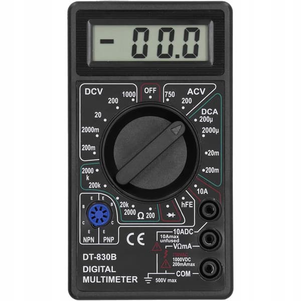 Digital Multimeter DT-830B – LCD Display | AC/DC Spanning, Strom, Modstand | Tester Dioder, Transistorer