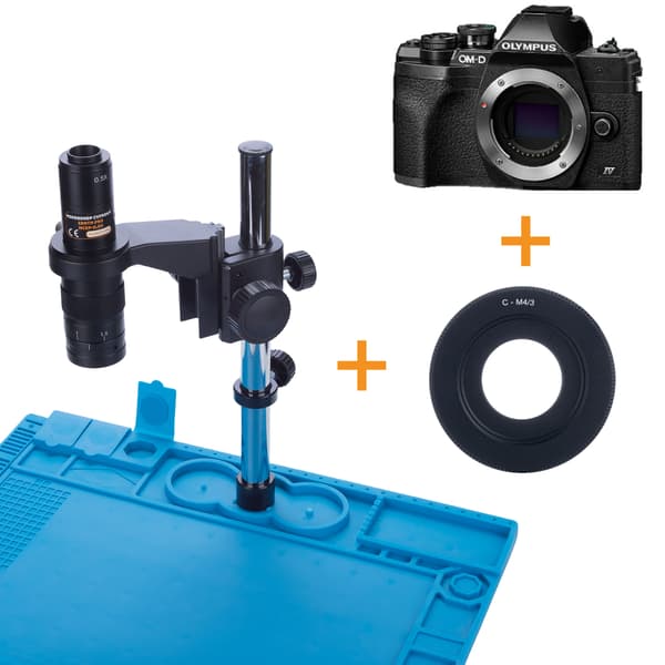 Adapter C-Mount til Micro 4/3 – Aluminium | For Olympus PEN E-PL6, Panasonic G6 | Kompatibel med C-Mount Objektiver