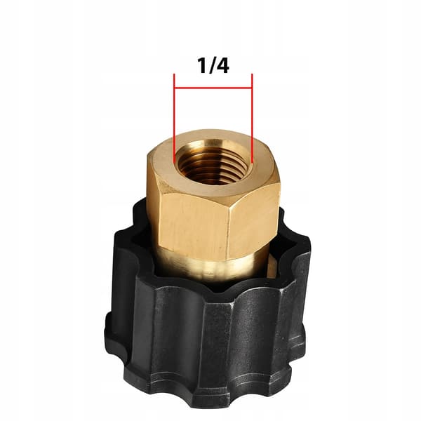 Adapter M22x1,5 til 1/4 F – Messing | O-Ring | Reservedel til Karcher HD, HDS