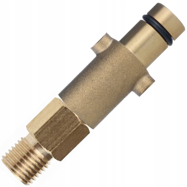 Messingadapter 1/4 Tomme Utvendig Gjenge – For Hoytrykkspyler | Solid | Kompatibel med Nilfisk, Gerni, Stihl