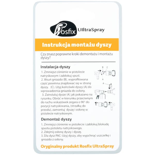 Sprøjtedyse Rosfix Ultra Spray 513 – Bred Sprøjtestråle 25 Cm | til Uretan og Epoxy