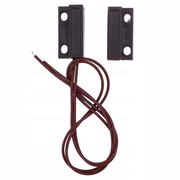 Magnetisk Dorsensor MC-38 NO Brun – Indendors Brug | Nem Montering | Kompatibel med Shelly, Sonoff
