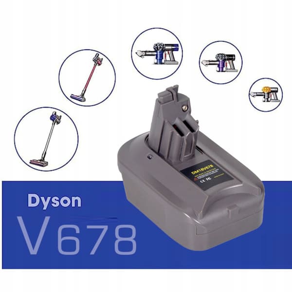 Adapter til Bosch Batteri for Dyson V6 V7 V8 – Nem Montering | Overophedningsbeskyttelse | Reservedel til Dyson V6 V7