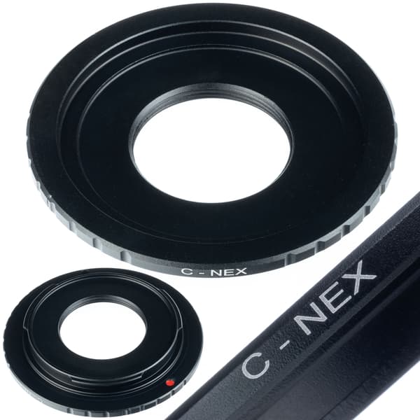 Adapter C-Mount M25 till Sony E-Mount – Precisionspassform | Säker Montering | Kompatibel med Sony A7, A6000, NEX-5