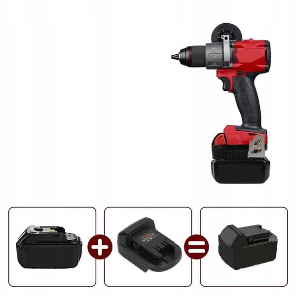 Adapter Batteri Makita 18V til Milwaukee 18V MT20ML – Solid Konstruksjon | Enkel Montering | Kompatibel med M18, BL1850