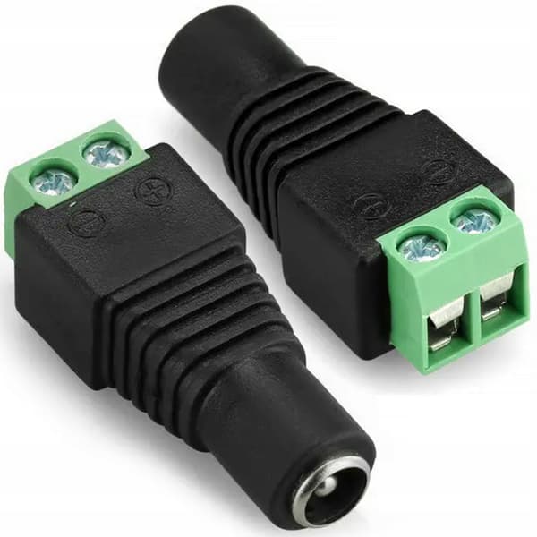 CCTV DC-Stik Hun 5,5Mm/2,1Mm – Skrueforbindelse | 30V DC, 2A | til Overvagningssystemer