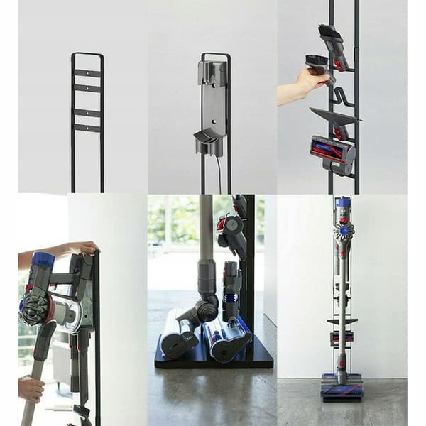Stativ for Dyson Trådløs Støvsuger – Solid Metall | 4 Munnstykker | Kompatibel med V10, V11, V15