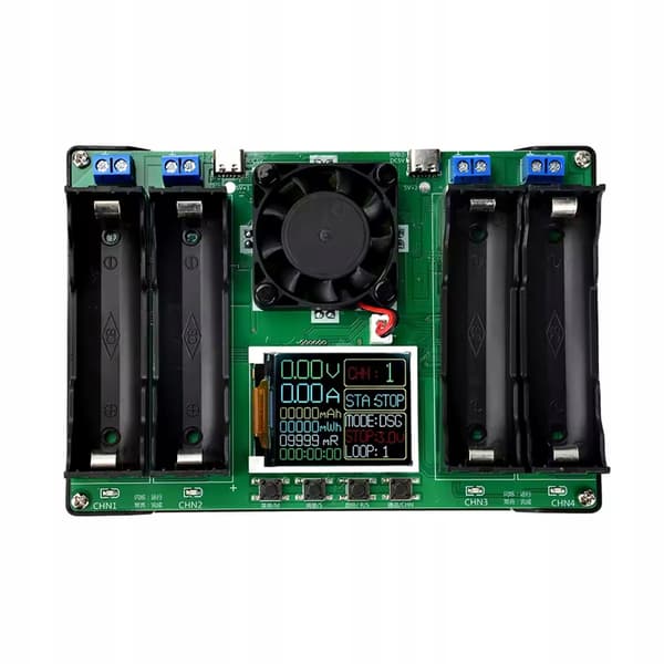 VoltCheck Pro 4XUSB-C – Batteritester og Oplader til 18650 Li-Ion | 4 Uafhængige Kanaler | Kapacitetsmåling | LED Display