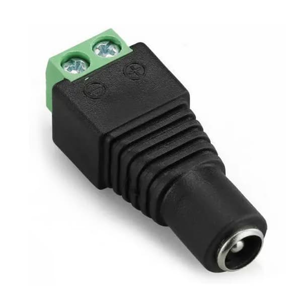 CCTV DC-Stik Hun 5,5Mm/2,1Mm – Skrueforbindelse | 30V DC, 2A | til Overvagningssystemer