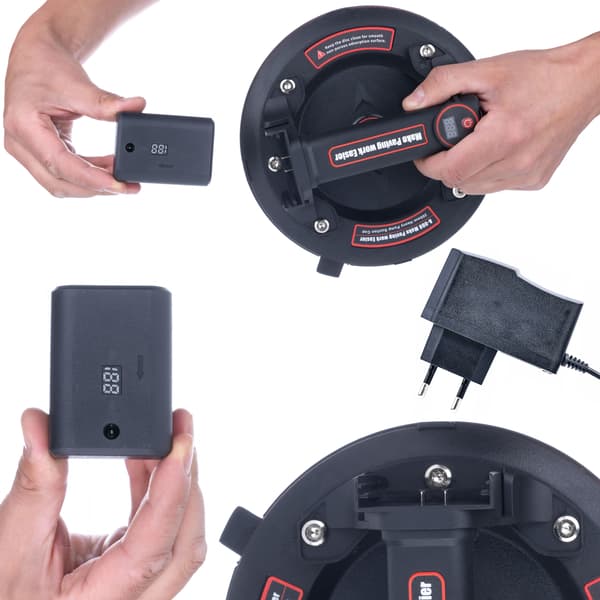 Batteridriven Vakuumlyft med Digital Display – 200 Kg Lyftkraft | 200 Mm | Vaska