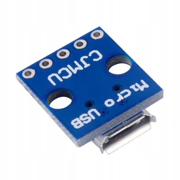 Micro USB-Stik 5-Benet – Loddet til PCB | Kompakt Design | Ideel til Opladere og DIY-Projekter