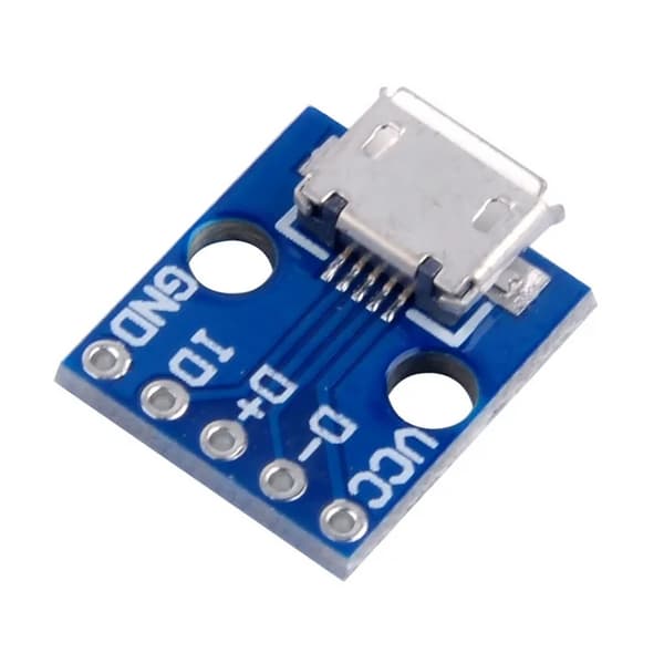Micro USB-Stik 5-Benet – Loddet til PCB | Kompakt Design | Ideel til Opladere og DIY-Projekter