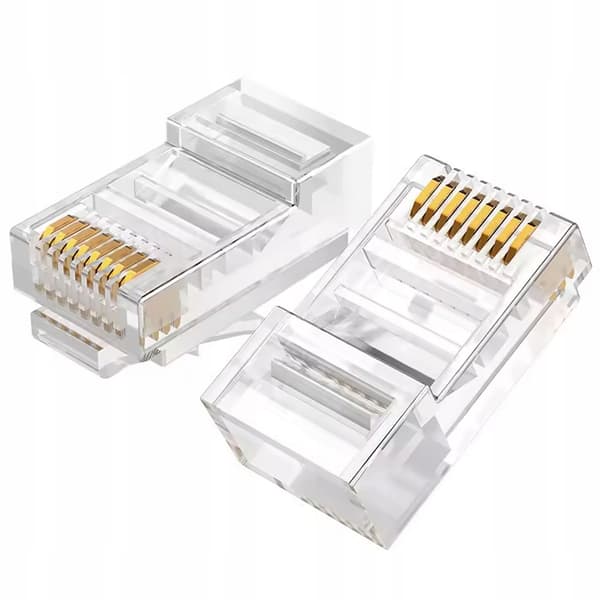 RJ45 Netværksstik Cat. 5e 8P8C – Ren Kobber | 100 Stk. | Til UTP Kabel | Til LAN og Patchpanel