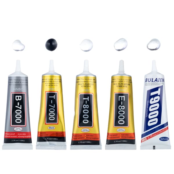 Universallim T-7000 110Ml – Præcis Påføring | Sort, Elastisk, Stærk Binding | til Elektronik, Plast, Træ, Metal