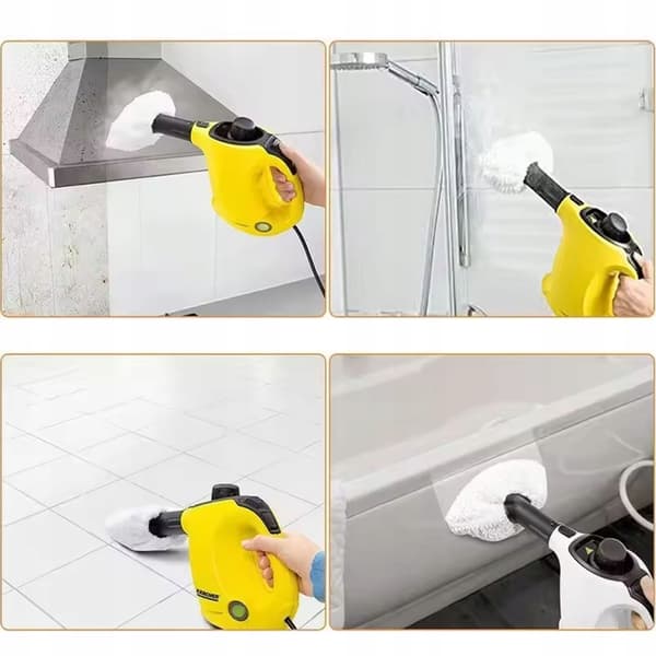 SteamPro 12-i-1 EasyFix Sæt – Mikrofiber Tilbehørssæt | 4 Børster + 8 Klude | Reservedel til Karcher SC2, SC3, SC4