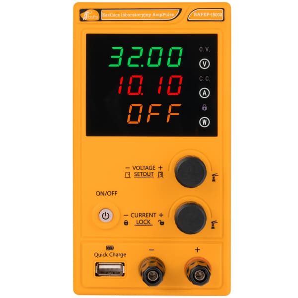 Laboratorieforsyning AmpPulse RAPEP-15002 – 0-150V 2A | LCD-Skærm | USB Quick Charge
