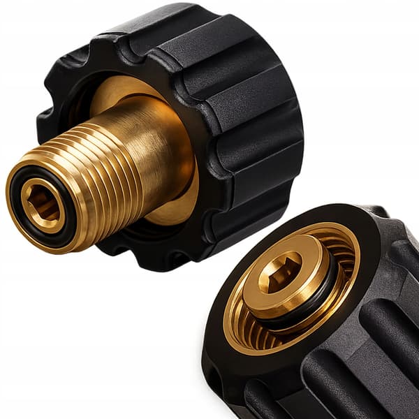 Adapter for Lanser M22x1,5 14mm til M18 – Messing | O-Ring Tetning | Kompatibel med Hoytrykkspylere