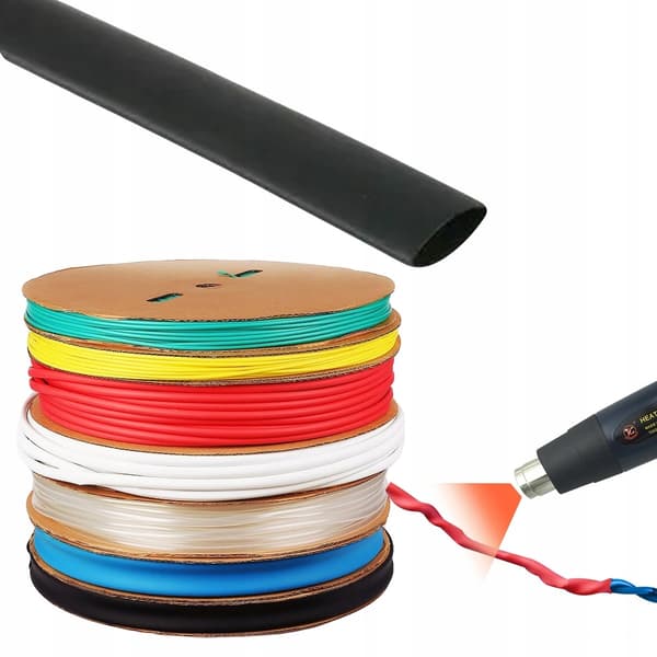 Krympeflex Sort 90Mm 1M – Tyndvægget, Selvslukkende | 2:1 Krymp | Vandtæt, UV-Resistent