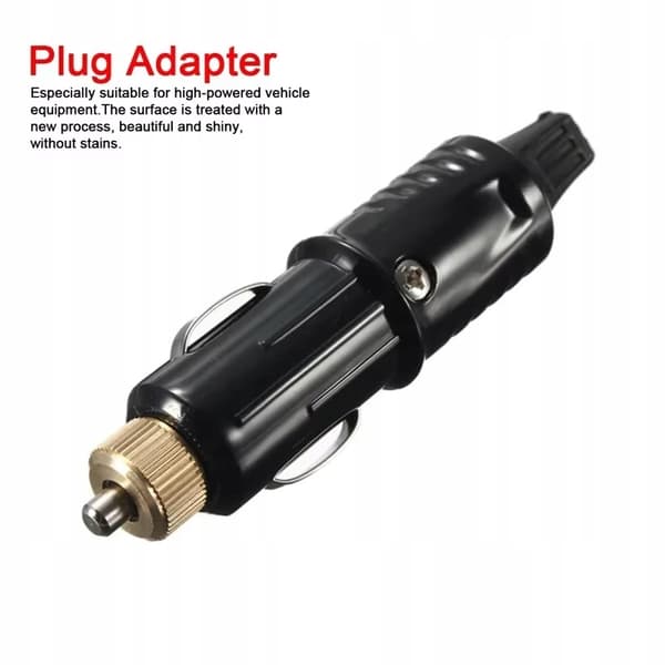 Bil Sigarettennerplugg 12/24V 20A med Sikring – Solid Konstruksjon | 6.3 Mm Sikring | Enkel Montering