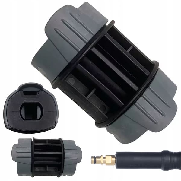 Click-Click Adapter Slangeskjøt – Forlenget Rekkevidde | Solid Plast | Reservedel for Karcher K2, K4, K5