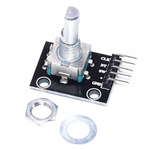 Roterende Encoder Modul med Trykknap – 360° Rotation | 20 Impulser | 2,54 Mm Raster