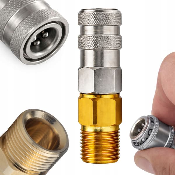 QuickConnect M22 INOX Stikk Hurtigkobling – Rustfritt Stal | 150 Bar | For Hogtrykkspyler