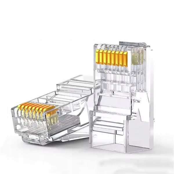 RJ45 Netværksstik Cat. 5e 8P8C – Ren Kobber | 100 Stk. | Til UTP Kabel | Til LAN og Patchpanel