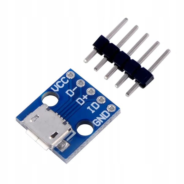 Micro USB-Stik 5-Benet – Loddet til PCB | Kompakt Design | Ideel til Opladere og DIY-Projekter