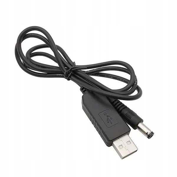USB til DC 5,5X2,1Mm Step Up Kabel – 5V til 9V | 1A | 100 Cm | Kompatibel med TP-Link, Asus Routere
