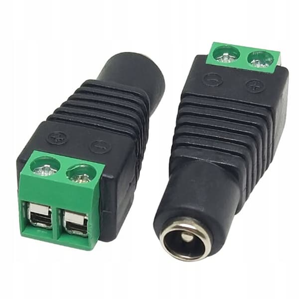 CCTV DC-Stik Hun 5,5Mm/2,1Mm – Skrueforbindelse | 30V DC, 2A | til Overvagningssystemer