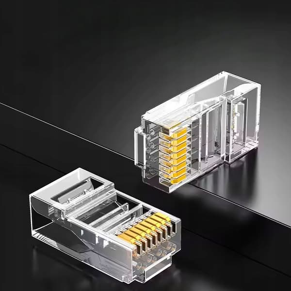 RJ45 Netværksstik Cat. 5e 8P8C – Ren Kobber | 100 Stk. | Til UTP Kabel | Til LAN og Patchpanel