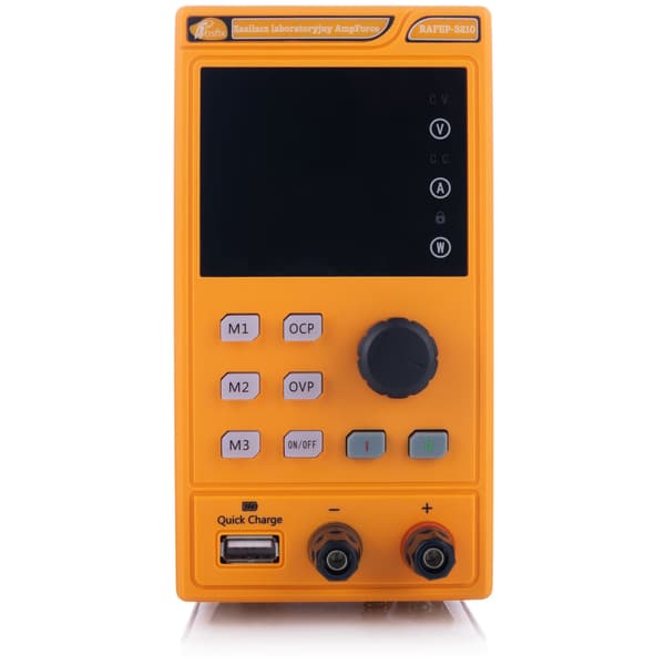 Laboratorieaggregat AmpForce RAFEP-3210 – Justerbar 0-32V 10A | LCD Display | USB Quick Charge