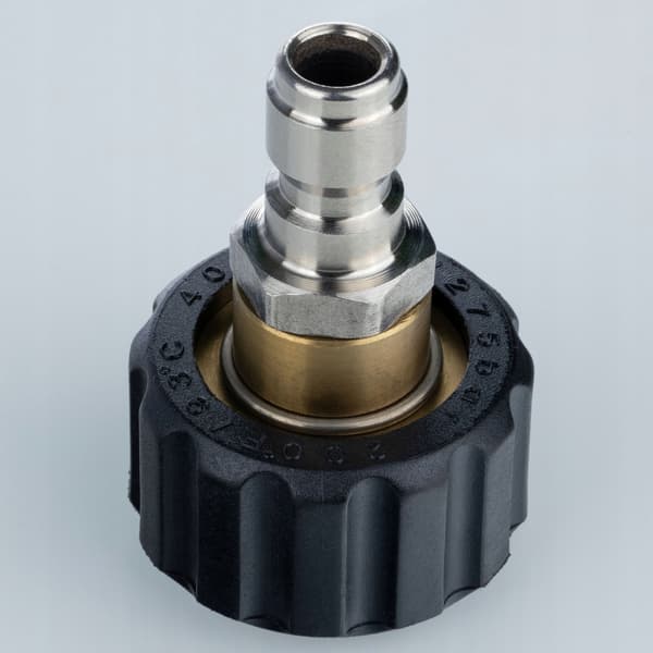 PowerLink Svingadapter M22X1.5 til 3/8 Hurtigkobling – Rustfritt Stal og Messing | 4000 PSI | for Hogtrykkspyler