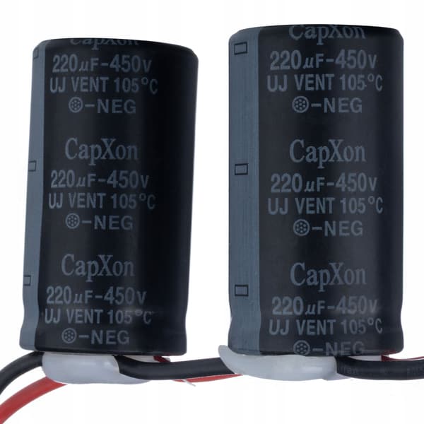 Elektrolytkondensatorer 220UF 450V – 2X Parallelforbundet | Hurtigmontering | Klar til Brug