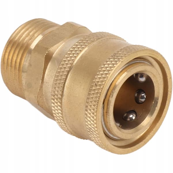 PowerLink Drejeadapter M22X1.5 til 3/8 Lynkobling – Rustfrit Stal og Messing | 4000 PSI | til Hogtryksrenser