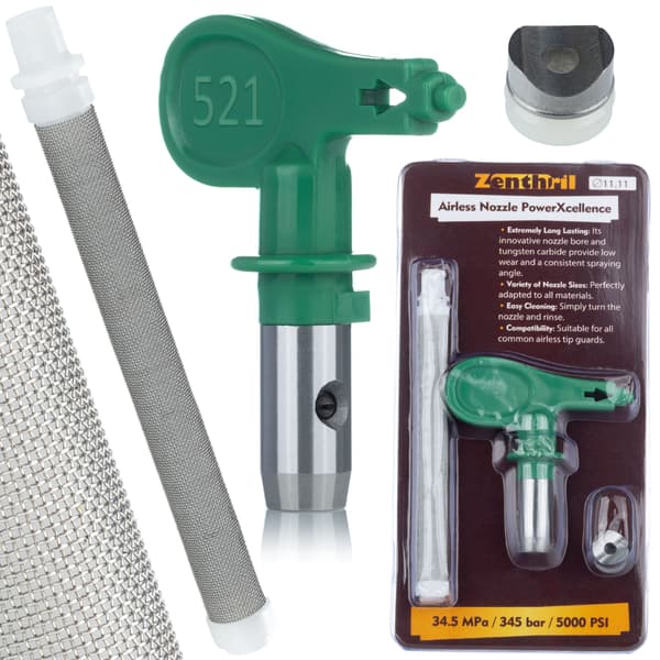 Högtryckssprutmunstycke PowerXcellence 521 – 25 Cm Sprutbredd | Filter 60 Mesh | Kompatibel med Graco, Wagner, Titan