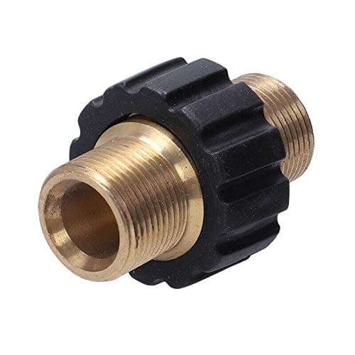 Adapter Nippel til Hogtrykslange M22X1,5Mm – Solid Messing | 2X Udvendig Gevind | Kompatibel med Karcher, Nilfisk