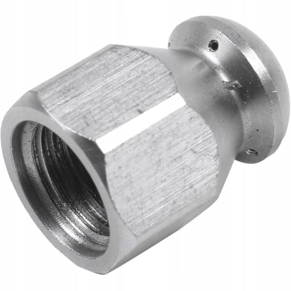 Hoytrykksdyse N09 for Avloppsrensing – 4 Straler | Rustfritt Stal | 1/4F | Kompatibel med Karcher, Nilfisk