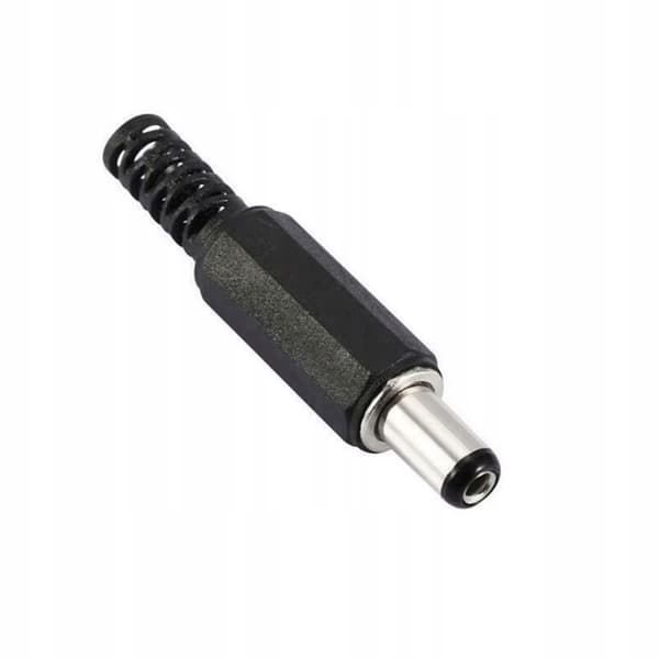 DC Hun Stik 5,5/2,1 Mm – Loddes til Ledning | Metalspids | Lige Model | Universal Anvendelse