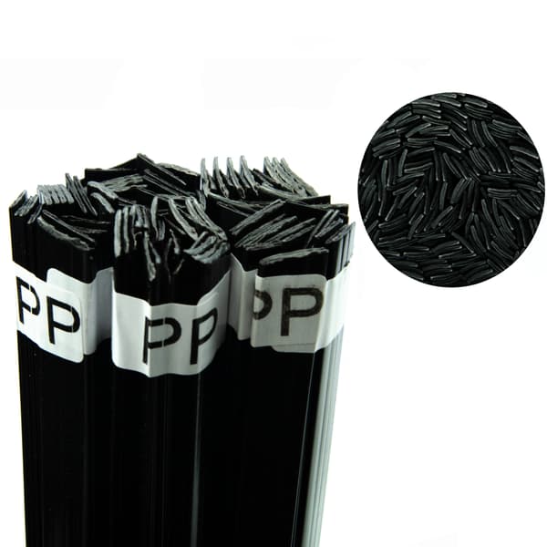Plastsvetslod PP Svart 100G – 12Mm Stav | 42Cm Längd | Smältpunkt 260-330°C