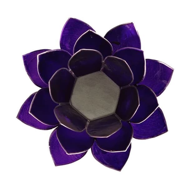 Lotusblomma Lila och Silver 7:e Chakra Ljusställ Lila, silver