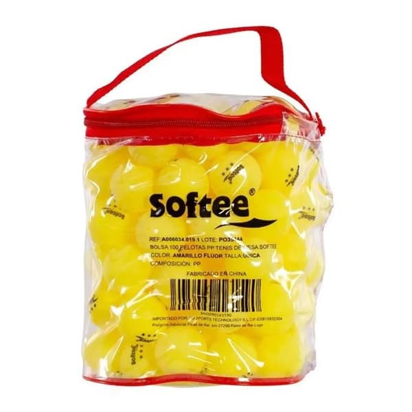Softee bordtennisbollväska fluorescerande gul