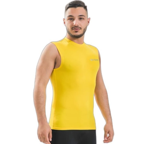 Givova Corpus 1 elastisk undertröja - amarillo - M - Herr - Fotboll - Gul - Korta ärmar - Nej Amarillo jag