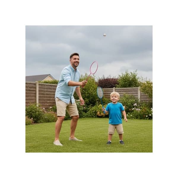 Set med racket och boll WOOPIE Badminton 2 delar.