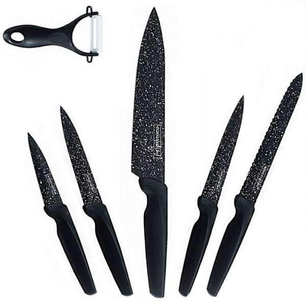 Set med knivar 6 delar Svart Royalty Line RLMB5B
