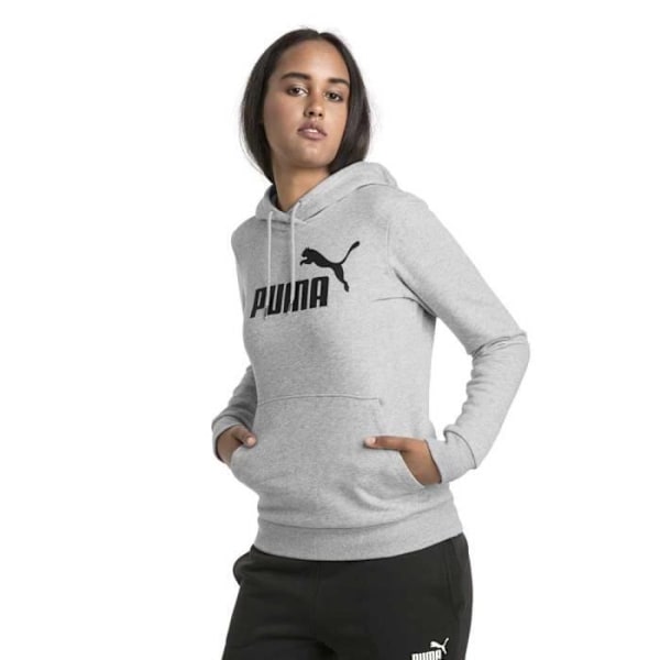 damkläder sweatshirts puma ess logotyp huva. egenskaper: huvudmaterial 1: 66% bomull 34% polyester, fleece, 280,00 g / Grå XL