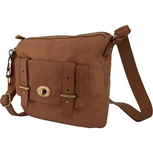 Handväska - FOSSIL - Hauderbag Mason - Läder - Camel - Dragkedja Kamel