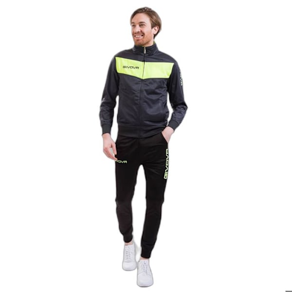 Survêtement i triacetat Givova Visa Fluo nero/giallo fluo XXXL