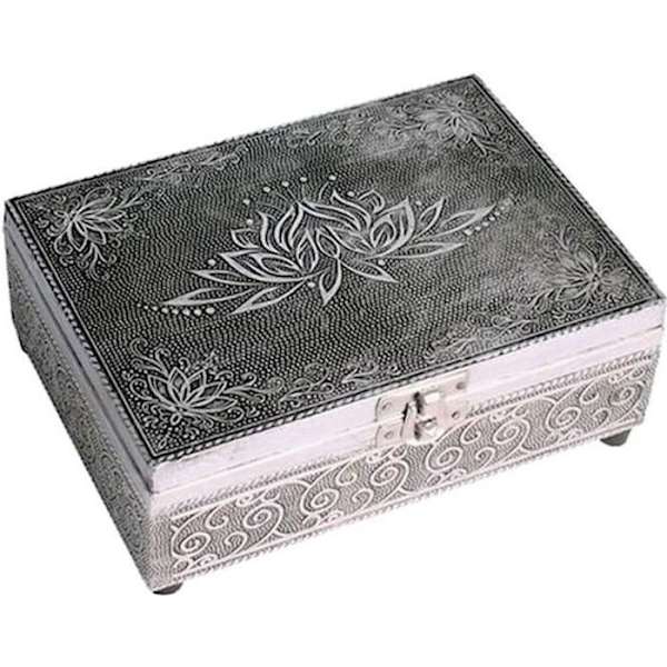 Aluminiumlåda Lotus silverfärgad